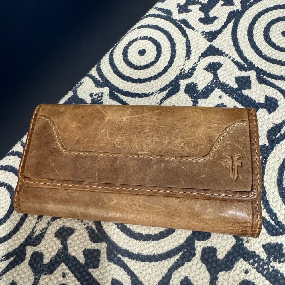 Frye Brown Leather Clutch Wallet